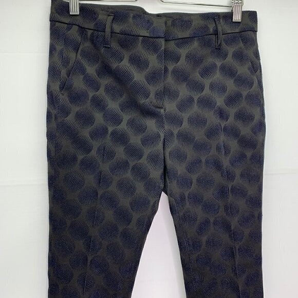 Dorothee Schumacher Pants Size 2 Blue Swirl Jacquard Dot Textured Trouse… - Picture 1 of 15